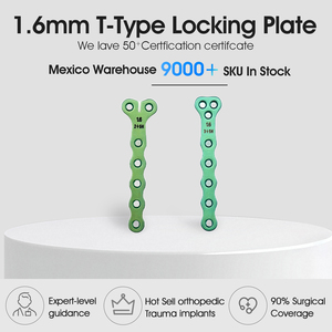 CE ISO Class III Titanium 1.6mm T-Type Locking Plate